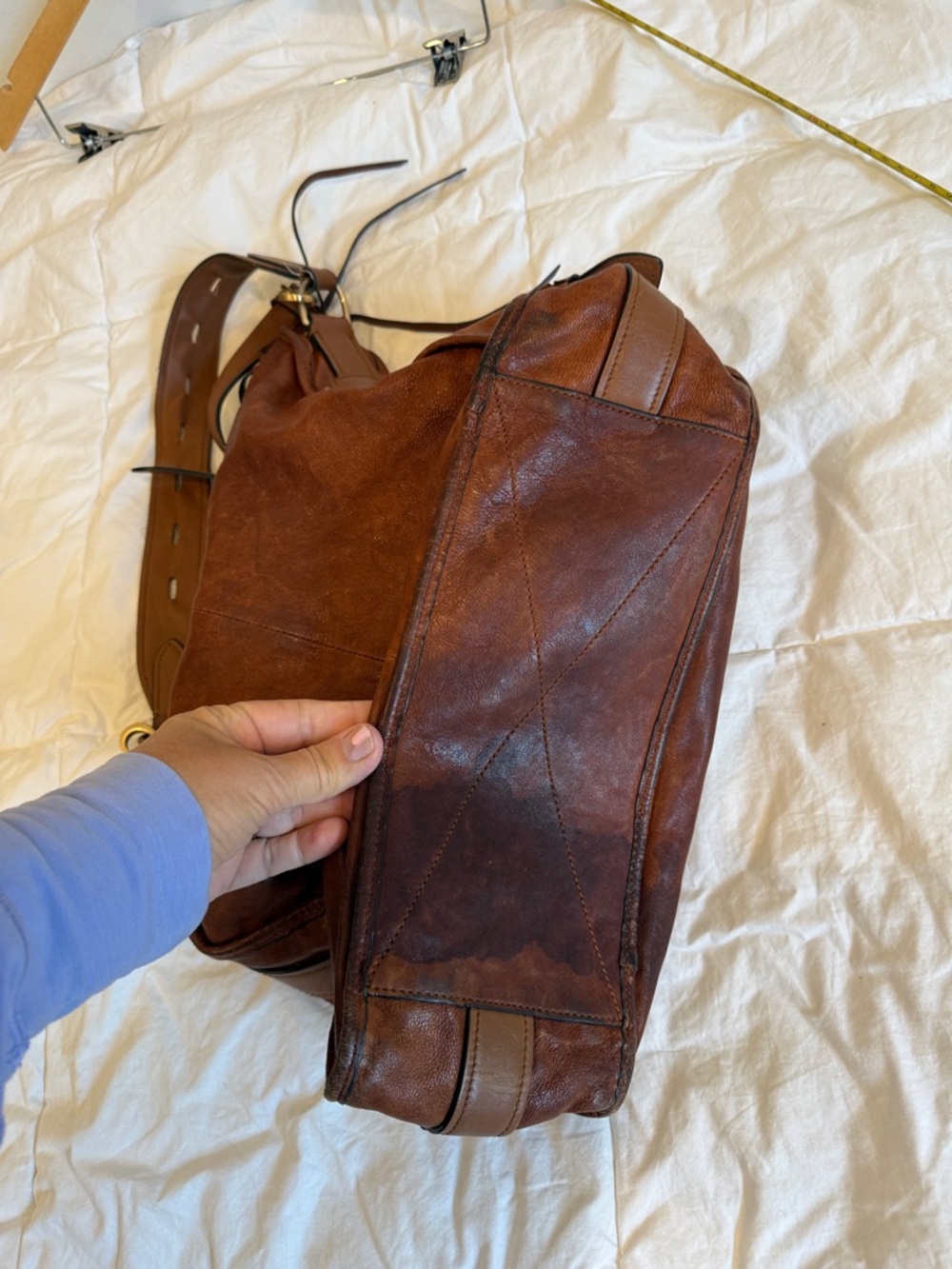 rag & bone Large Brown Leather Hobo Shoulder Bag - Picture 8 of 8